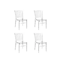 designetsamaison lot de 4 chaises transparentes - bonaparte