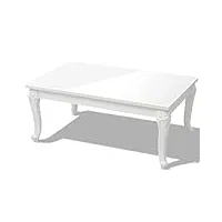 vidaxl table basse table d'appoint de salon 100 x 60 x 42 cm laquée blanc