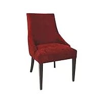 paquet de : 2 chaises de salle à manger boléro finesse rouge foncé