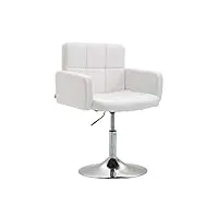 fauteuil lounge design los angeles similicuir i chaise design réglable en hauteur et pivotante i chaise de salle à manger i couleur:, couleur:blanc