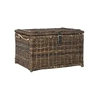happimess coffre de rangement en osier caden stockage, rattan-sarang buaya, brown, 76 cm