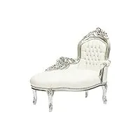 way home store dormeuse fauteuil paolina baroque style français louis xvi argent et blanc