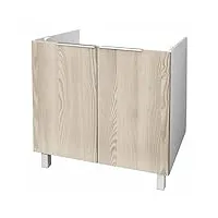 berlioz creations ce8bf meuble bas de cuisine sous-evier frêne 80 x 52 x 83 cm, fabrication 100% française