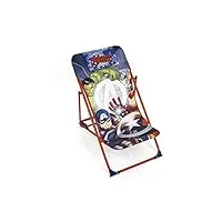 arditex fauteuil de jardin/plage réglable et pliable pour enfant sous licence avengers en métal et tissu dimensions: 43x66x61cm, 61 x 43 x 66 cm