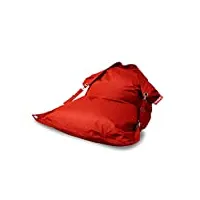 fatboy buggle-up outdoor beanbag | le pouf fatboy polyvalenti banquette et pouf en un | 180 x 140 cm | polyester i résistant aux uv, à l'eau et aux salissures i rouge