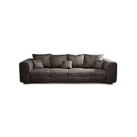 cavadore mavericco big sofa love seats, microfibre, aspect cuir : anthracite