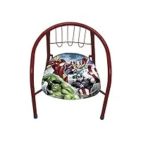 avengers- marvel chaise en métal pour enfants, av11922, bleu, 1 unité (lot de 1)