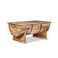vidaxl table basse table d'appoint table de chevet canapé salon salle de séjour maison intérieur 88x50x40 cm bois de manguier massif