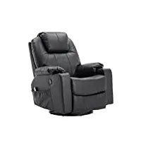 mcombo fauteuil de massage en cuir fauteuil tv relax fauteuil fauteuil pivotant usb