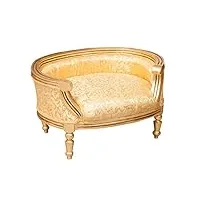 biscottini banc style louis xvi 74x53x41 cm | petit fauteuil baroque marron | tabouret baroque | pouf avec dossier | pouf baroque