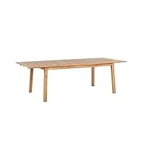 table de jardin extensible 180 / 240 x 100 cm en bois d'accacia avec une touche rétro et minimaliste pour extérieur traditionnel ou moderne beliani
