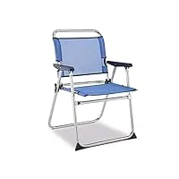 solenny chaise pliante 58x54x10 cm bleu
