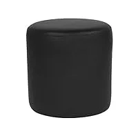 flash furniture poufs/ottomans, black leather, 15.75" w x 15.75" d x 16.25" h