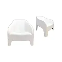 toomax fauteuil de jardin en résine petra z185 couleur blanche - 79 x 79 x 80 h cm