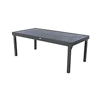 hespéride table de jardin extensible 12 personnes piazza - l. 200/320 cm - noir graphite
