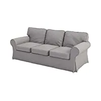 couvre seulement! le canapé n'est pas inclus! compatible avec ikea ektorp 3 seat sofa coton couverture de remplacement est fabriqué sur ikea housse pour ektorp sofa gris clair coton durable