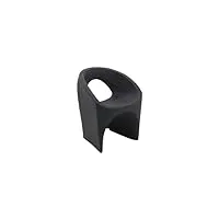 tramontina - fauteuil jet 60x56cm h76cm. polyéthylène rotomoulé graphite.