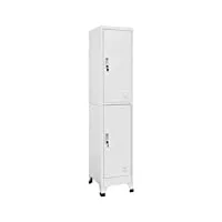 vidaxl armoire à casiers avec 2 compartiments meuble etagère de rangement