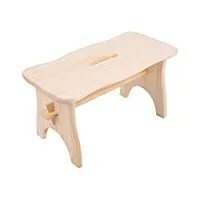 creative deco non-peint marche repose pied bois | 38 x 19 x 21 cm | bureau, chaise, plante, petit tabouret bas | banc en bois | non monté