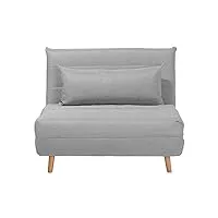 canapé chauffeuse en tissu gris clair convertible en lit confortable et pratique pour chaque salon au style moderne beliani