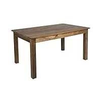 flash furniture meubles flash table de salle à manger rectangulaire en pin massif 152,4 x 96,5 cm, bois, antique rustique, 60' x 38'