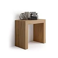 mobili fiver, table console extensible angelica, bois rustique, made in italy