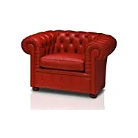 trama toscana fauteuil chesterfield 110 x 88 cm (h) 72 cm en cuir véritable, similicuir