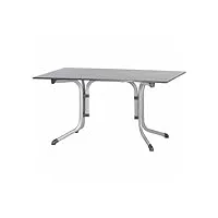 sieger boulevard-klapptisch mit vivodur-platte 140x90 cm table pliante, matériaux mélangés, graphite/ardoise anthracite, 140x90x73 cm