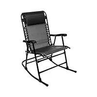 amazon basics fauteuil à bascule pliant - noir