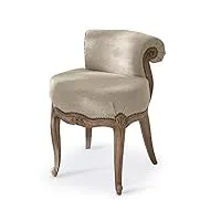 loberon fauteuil rivel - manguier, lin - h/l/p env. 65/51 / 56 cm - crème