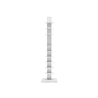 bbb italia sapiens bibliothèque à colonne verticale blanche h 152 cm, 10 étagères de bruno rainaldi