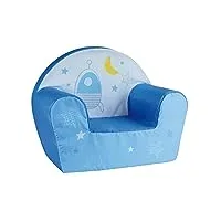 fun house 713070 espace fauteuil club origine france garantie pour enfant l.52 x p.33 x h.42 cm, bleu/jaune, à partir de 18 mois