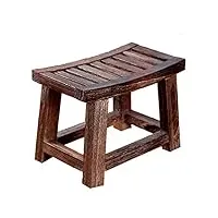 tabouret bas en paulownia banc carré tabouret pour enfant meubles en bois massif épais 40cm * 22cm * 28cm