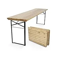 table de brasserie en bois pliante 218 cm