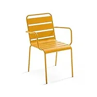 oviala palavas - fauteuil de jardin en métal jaune