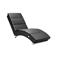 casaria méridienne london chaise de relaxation chaise longue d'intérieur design fauteuil relax salon noir
