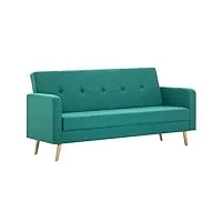 vidaxl canapé extensible tissu vert réglable canapé sofa de salon