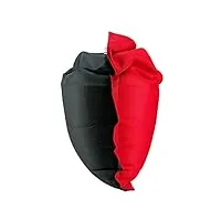 shelto - pouf intérieur/extérieur/piscine – ergonomique - made in france - 125 x 175 cm – colori anthracite/rouge
