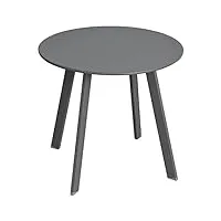 hespéride hes-149201a table basse saona d 50 cm graphite, acier traité époxy, large