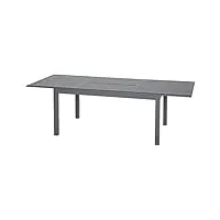 hespéride table de jardin extensible azua - aluminium - 10 personnes - gris graphite
