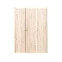 meublo armoire, penderie avec 3 portes (l x h x p): 150x202x54 paola 3 (sonoma chÊne)