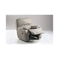dafnedesign.com fauteuil inclinable électrique 109 x 105 x 105 h - matériau : simili cuir gris clair