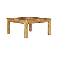 vidaxl table basse 80x80x40 cm meuble table de séjour bois de manguier massif