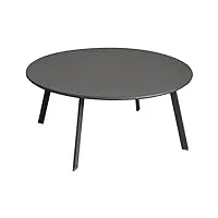 hespéride hes-159870a table basse saona graphite d 90 cm, métal, large