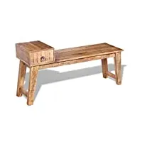 dondans meubles bancs bancs coffresbanc avec tiroir bois de manguier massif 120 x 36 x 60 cmmateriau : bois massif de manguier banc coffre