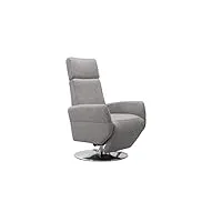 cavadore cobra fauteuil tv avec fonction couchée réglable en continu et ergonomie m charge max. 130 kg 71 x 110 x 82 cm gris clair