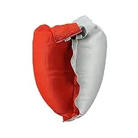 shelto - pouf shelto – intérieur / extérieur / piscine – ergonomique - made in france - 125 x 175 cm – colori gris cloud / orange