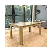 vida designs medina table de salle à manger rectangulaire en bois mdf 6 places chêne