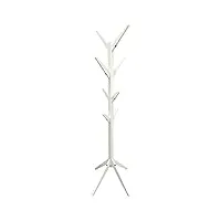home deco factory arbre blanc 178cm mobilier meuble portemanteau portant vetements, bois-mdf, white