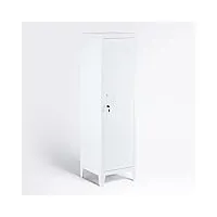 sklum armoire vestiaire en métal pohpli blanc